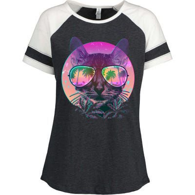 Cool Tropical Shade Cat Enza Ladies Jersey Colorblock Tee