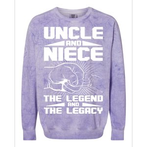 Cool Uncle And Niece The Legend And The Legacy Colorblast Crewneck Sweatshirt