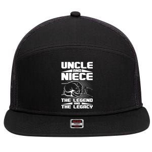 Cool Uncle And Niece The Legend And The Legacy 7 Panel Mesh Trucker Snapback Hat