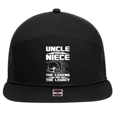 Cool Uncle And Niece The Legend And The Legacy 7 Panel Mesh Trucker Snapback Hat