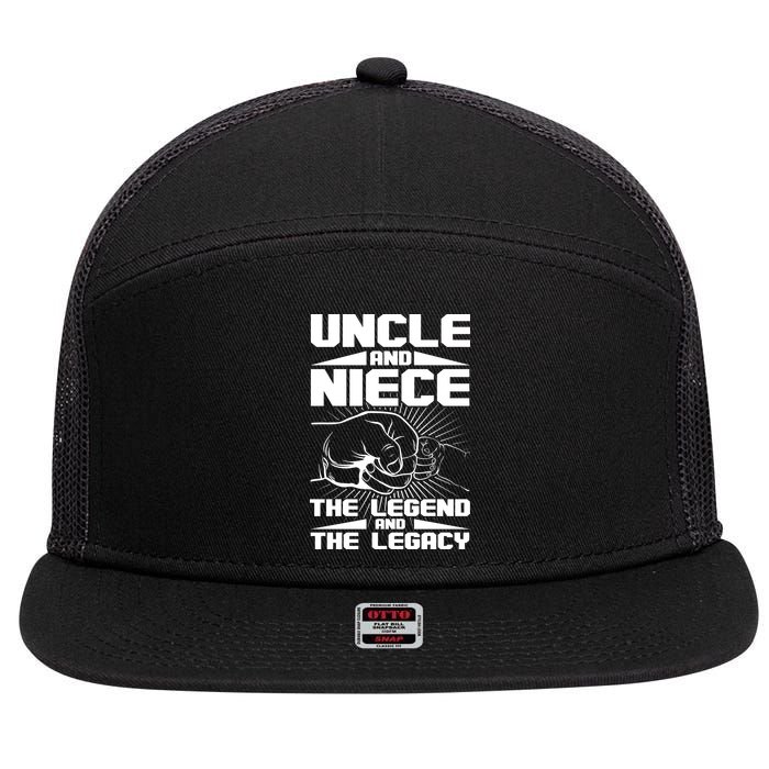 Cool Uncle And Niece The Legend And The Legacy 7 Panel Mesh Trucker Snapback Hat