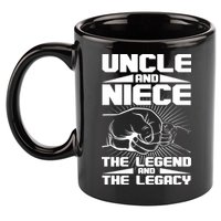 Cool Uncle And Niece The Legend And The Legacy 11oz C Handle Ceramic Mug