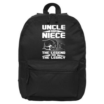 Cool Uncle And Niece The Legend And The Legacy 16 in Basic Backpack