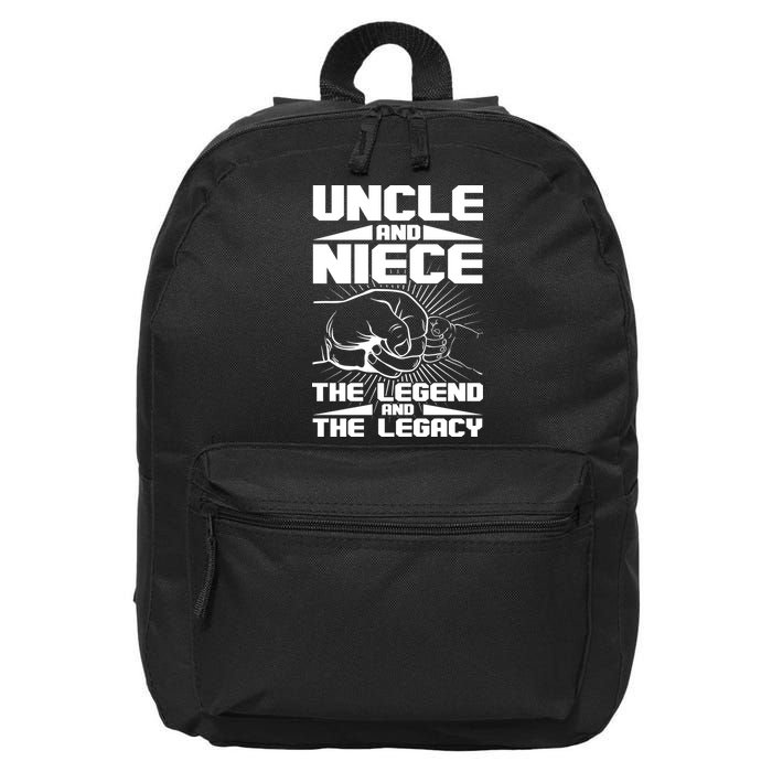 Cool Uncle And Niece The Legend And The Legacy 16 in Basic Backpack