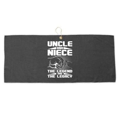 Cool Uncle And Niece The Legend And The Legacy Large Microfiber Waffle Golf Towel