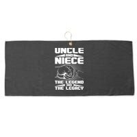 Cool Uncle And Niece The Legend And The Legacy Large Microfiber Waffle Golf Towel