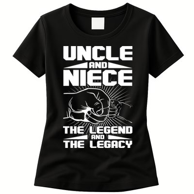 Cool Uncle And Niece The Legend And The Legacy Womens T-Shirt