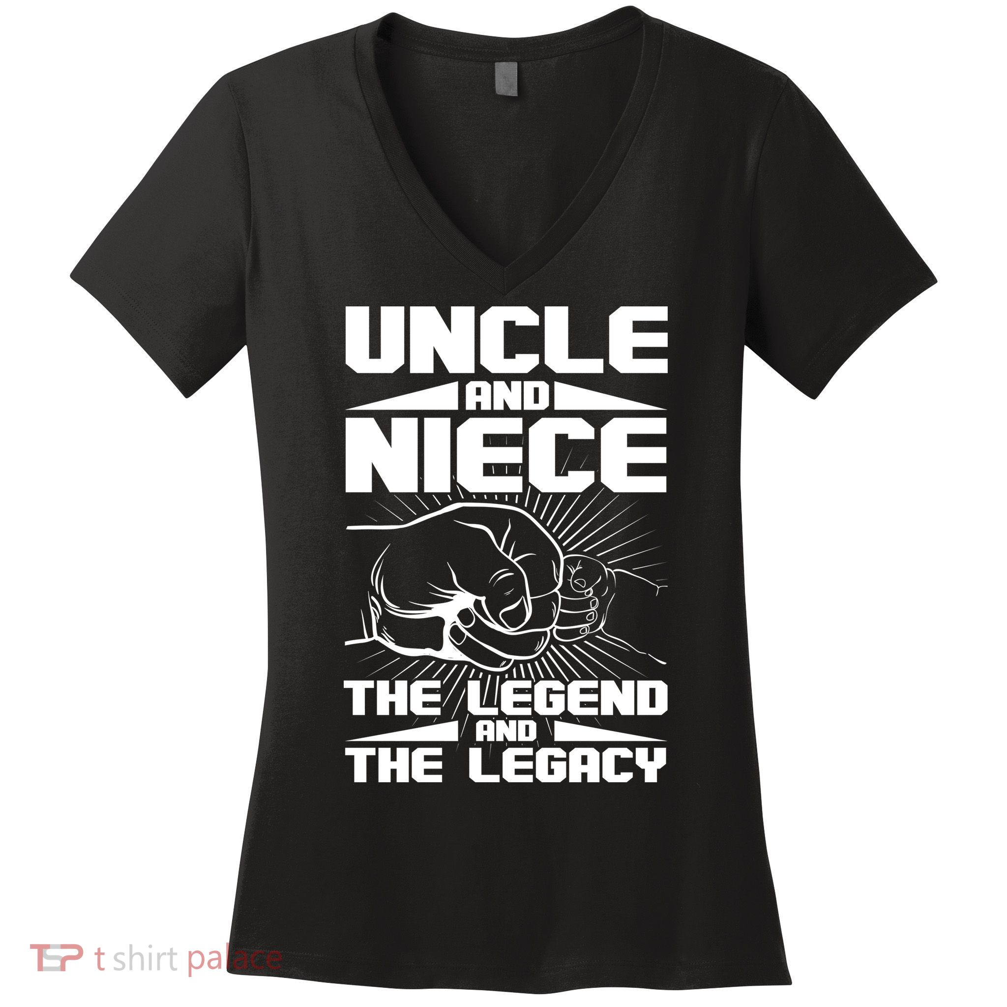 Cool Uncle And Niece The Legend And The Legacy Women's V-Neck T-Shirt