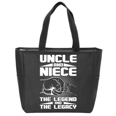 Cool Uncle And Niece The Legend And The Legacy Zip Tote Bag