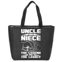 Cool Uncle And Niece The Legend And The Legacy Zip Tote Bag