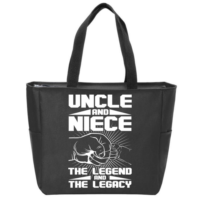 Cool Uncle And Niece The Legend And The Legacy Zip Tote Bag