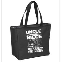 Cool Uncle And Niece The Legend And The Legacy Zip Tote Bag