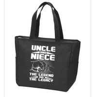 Cool Uncle And Niece The Legend And The Legacy Zip Tote Bag