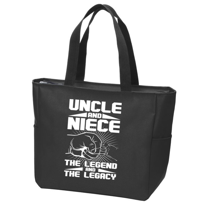 Cool Uncle And Niece The Legend And The Legacy Zip Tote Bag