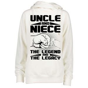 Cool Uncle And Niece The Legend And The Legacy Womens Funnel Neck Pullover Hood