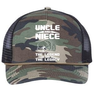 Cool Uncle And Niece The Legend And The Legacy Retro Rope Trucker Hat Cap