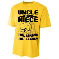 Cool Uncle And Niece The Legend And The Legacy Performance Sprint T-Shirt