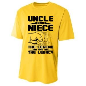 Cool Uncle And Niece The Legend And The Legacy Youth Performance Sprint T-Shirt