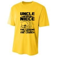 Cool Uncle And Niece The Legend And The Legacy Youth Performance Sprint T-Shirt