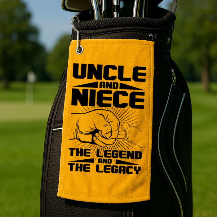 Cool Uncle And Niece The Legend And The Legacy Golf Towel