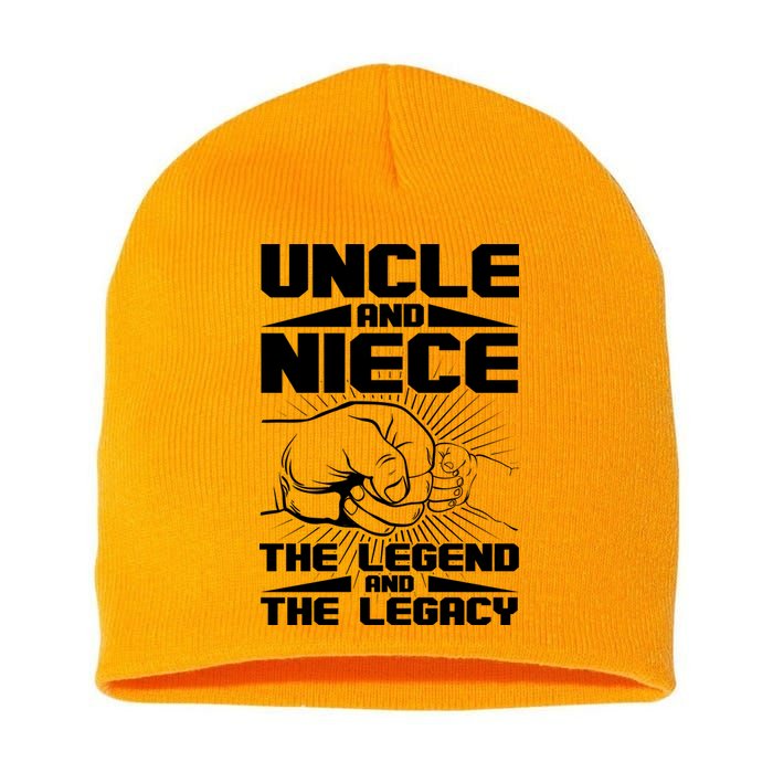Cool Uncle And Niece The Legend And The Legacy Short Acrylic Beanie