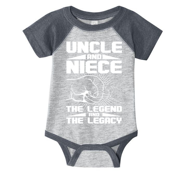 Cool Uncle And Niece The Legend And The Legacy Infant Baby Jersey Bodysuit