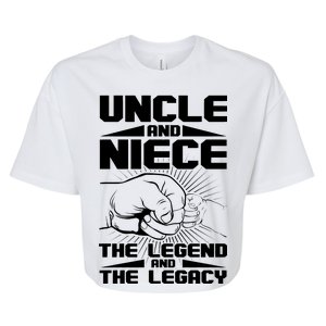 Cool Uncle And Niece The Legend And The Legacy Bella+Canvas Jersey Crop Tee