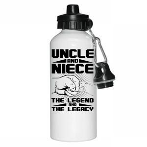 Cool Uncle And Niece The Legend And The Legacy Aluminum Water Bottle