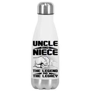 Cool Uncle And Niece The Legend And The Legacy Stainless Steel Insulated Water Bottle