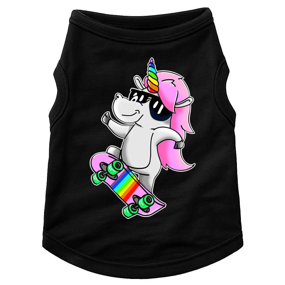 Cool Unicorn Skating Doggie Tank