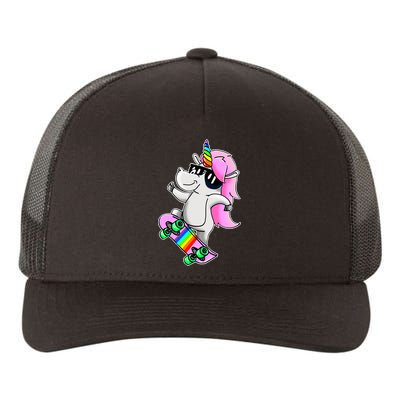 Cool Unicorn Skating Yupoong Adult 5-Panel Trucker Hat