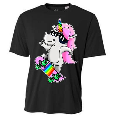 Cool Unicorn Skating Cooling Performance Crew T-Shirt