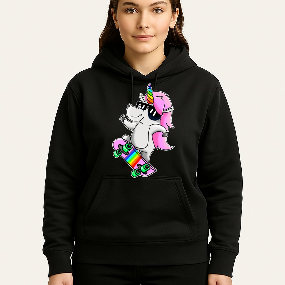 Cool Unicorn Skating Hoodie