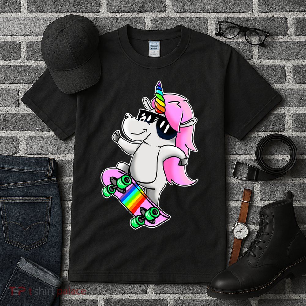 Cool Unicorn Skating Tall T-Shirt