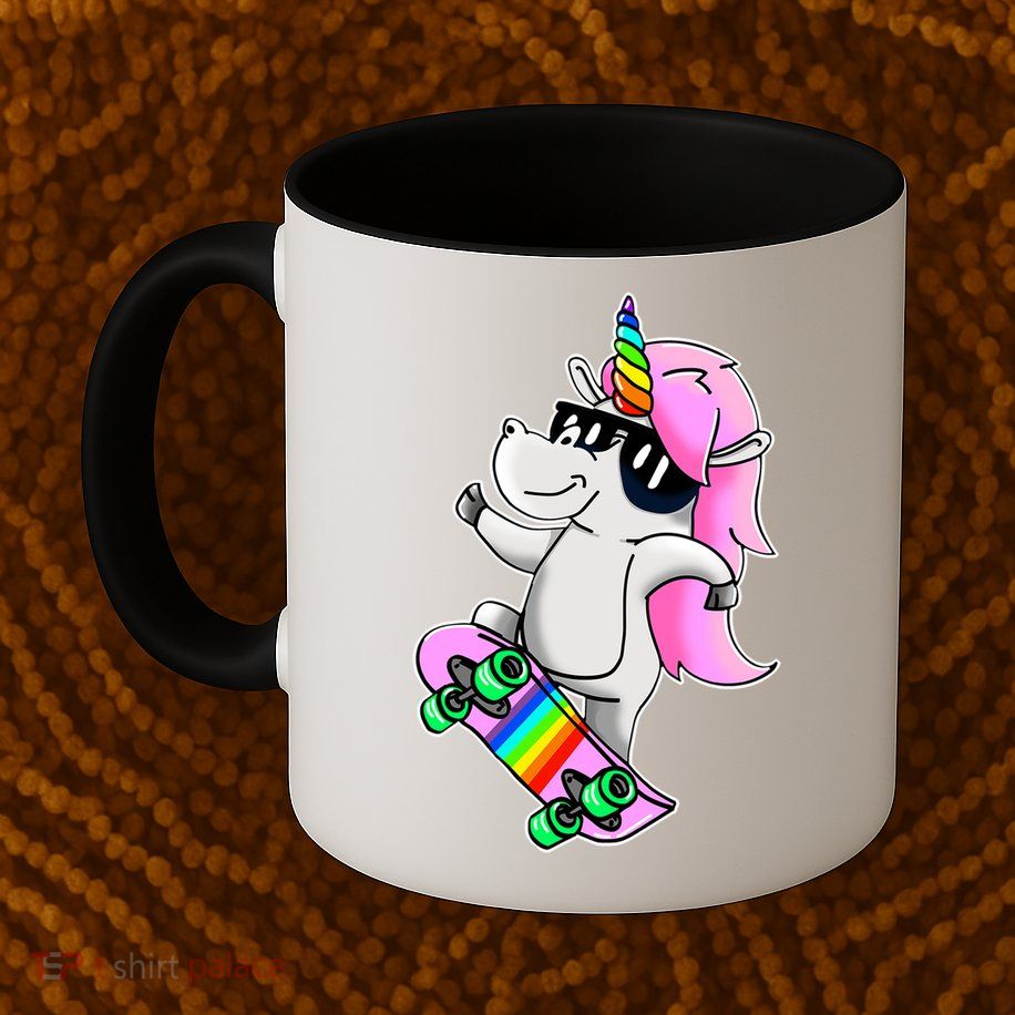 Cool Unicorn Skating Mug