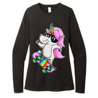 Cool Unicorn Skating Womens CVC Long Sleeve Shirt