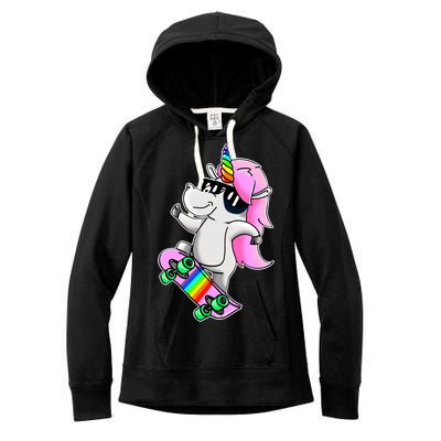 Cool Unicorn Skating Women's Fleece Hoodie