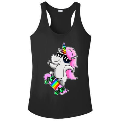 Cool Unicorn Skating Ladies PosiCharge Competitor Racerback Tank