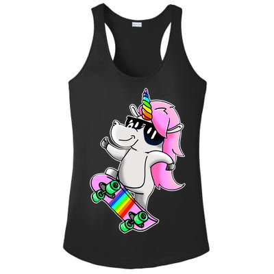 Cool Unicorn Skating Ladies PosiCharge Competitor Racerback Tank