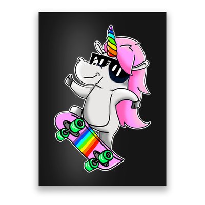 Cool Unicorn Skating Poster