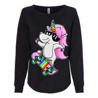 Cool Unicorn Skating Womens California Wash Sweatshirt