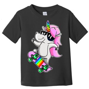 Cool Unicorn Skating Toddler T-Shirt