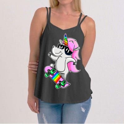 Cool Unicorn Skating Women's Strappy Tank