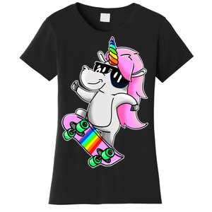 Cool Unicorn Skating Women's T-Shirt