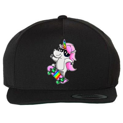 Cool Unicorn Skating Wool Snapback Cap