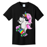 Cool Unicorn Skating Kids T-Shirt