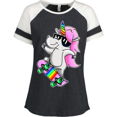 Cool Unicorn Skating Enza Ladies Jersey Colorblock Tee