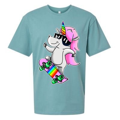 Cool Unicorn Skating Sueded Cloud Jersey T-Shirt