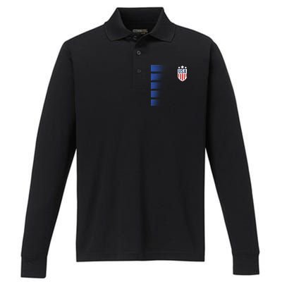 Cool USA Soccer Performance Long Sleeve Polo