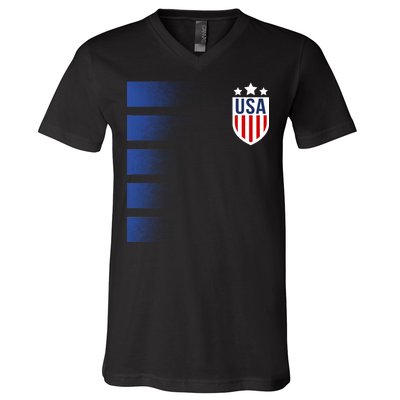 Cool USA Soccer V-Neck T-Shirt